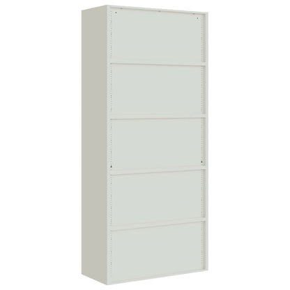 File Cabinet Light Grey 90x40x240 cm Steel
