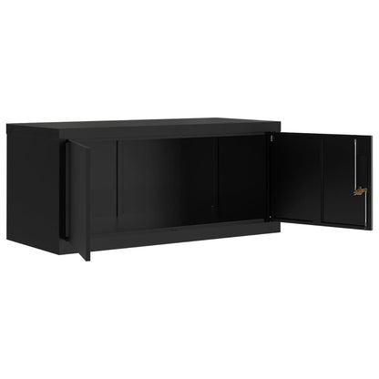 File Cabinet Black 90x40x110 cm Steel