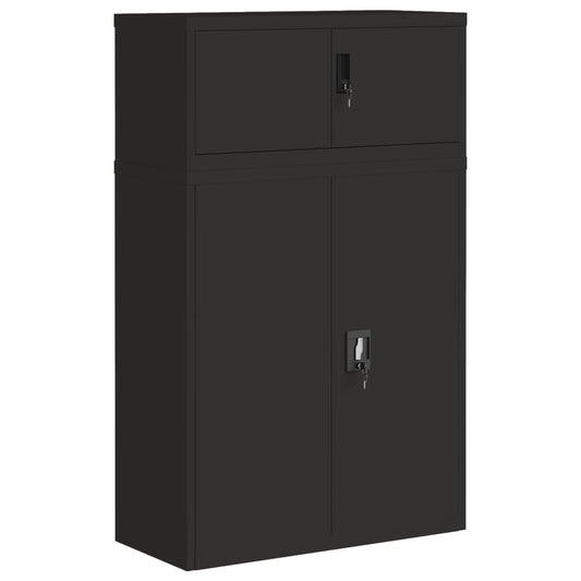 File Cabinet Black 90x40x145 cm Steel