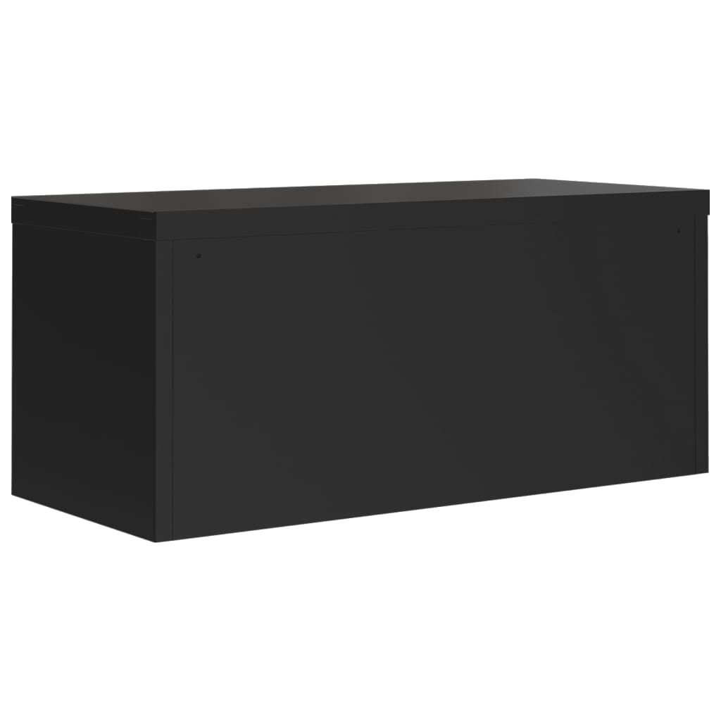 File Cabinet Black 90x40x145 cm Steel