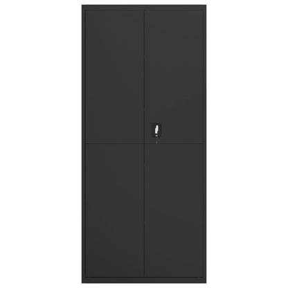 File Cabinet Black 90x40x240 cm Steel