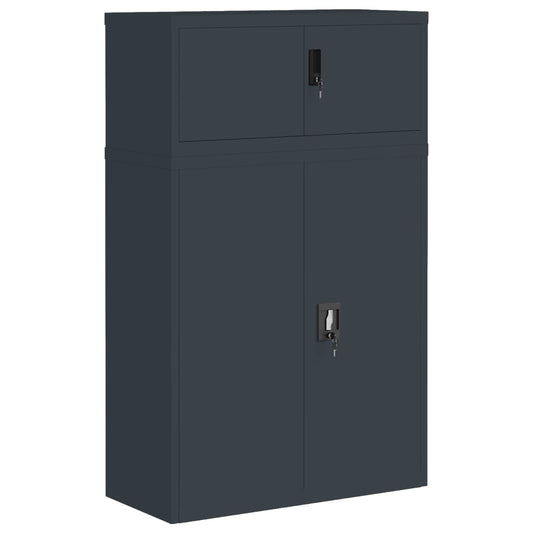 File Cabinet Anthracite 90x40x145 cm Steel