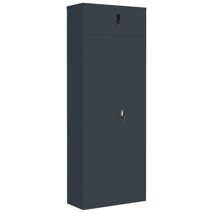 File Cabinet Anthracite 90x40x240 cm Steel