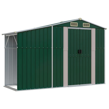 Garden Shed Green 277x93x179 cm Galvanised Steel