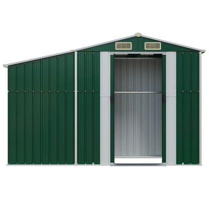 Garden Shed Green 277x93x179 cm Galvanised Steel