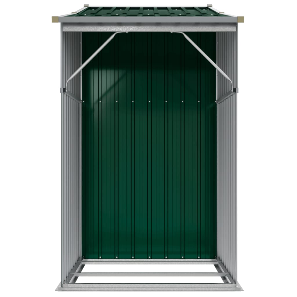 Garden Shed Green 277x93x179 cm Galvanised Steel