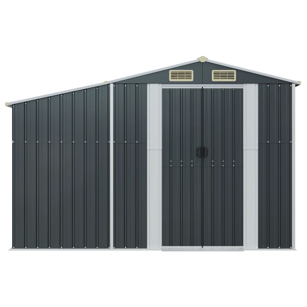 Garden Shed Anthracite 277x93x179 cm Galvanised Steel