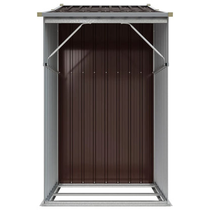 Garden Shed Brown 277x93x179 cm Galvanised Steel