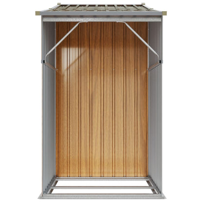 Garden Shed Brown 277x93x179 cm Galvanised Steel