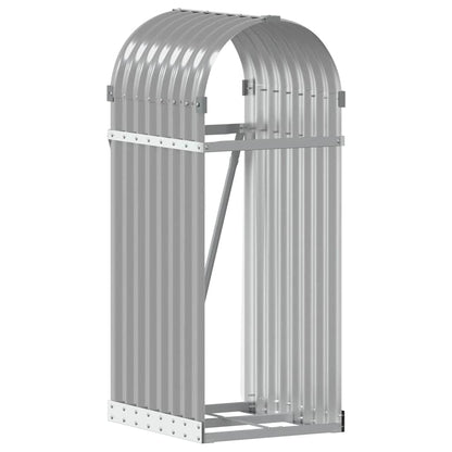 Log Holder Light Grey 40x45x100 cm Galvanised Steel