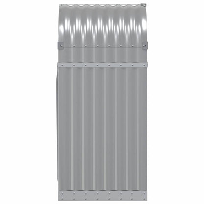 Log Holder Light Grey 40x45x100 cm Galvanised Steel