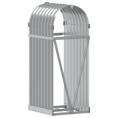 Log Holder Light Grey 40x45x100 cm Galvanised Steel