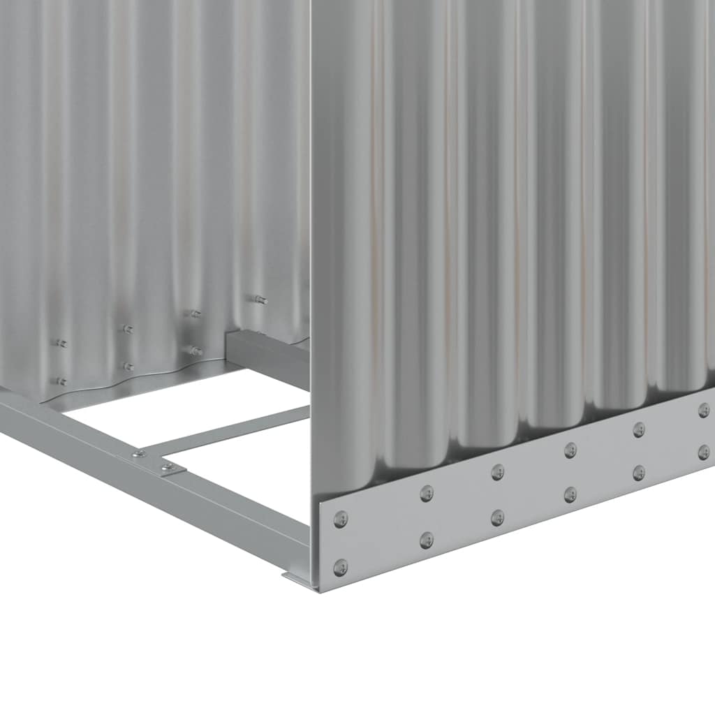 Log Holder Light Grey 40x45x100 cm Galvanised Steel