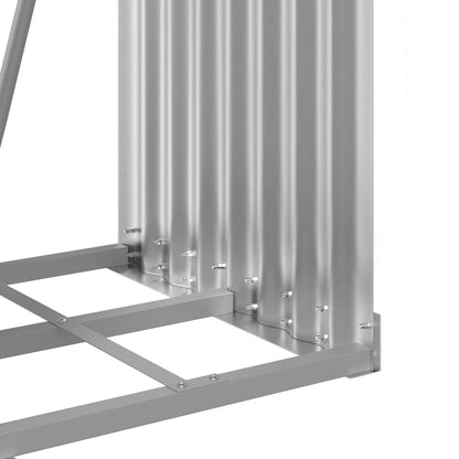 Log Holder Light Grey 40x45x100 cm Galvanised Steel