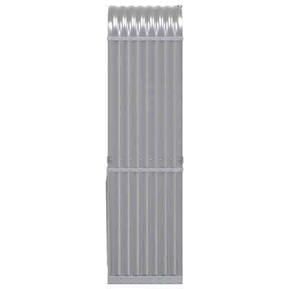 Log Holder Light Grey 40x45x170 cm Galvanised Steel