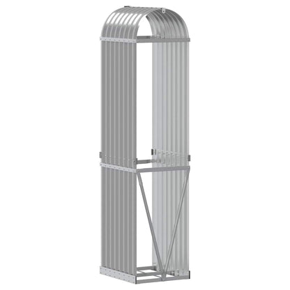 Log Holder Light Grey 40x45x170 cm Galvanised Steel