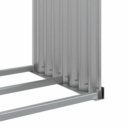 Log Holder Light Grey 120x45x140 cm Galvanised Steel