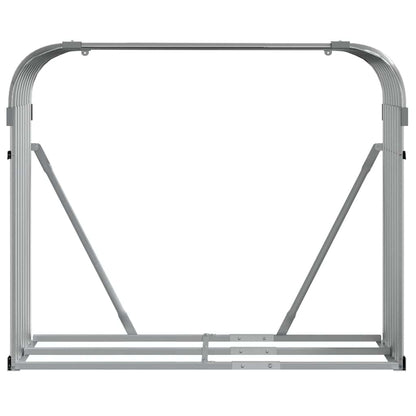 Log Holder Light Grey 120x45x100 cm Galvanised Steel