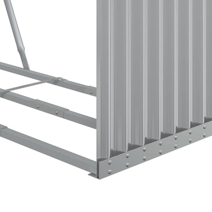 Log Holder Light Grey 120x45x100 cm Galvanised Steel