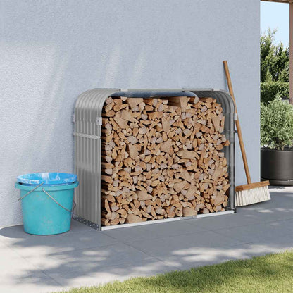 Log Holder Light Grey 120x45x100 cm Galvanised Steel