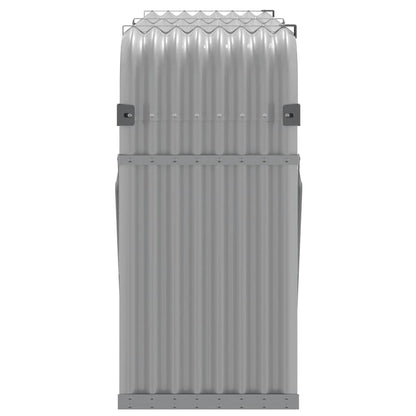 Log Holder Light Grey 180x45x100 cm Galvanised Steel