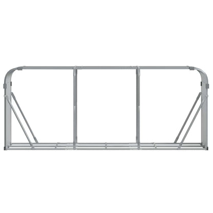 Log Holder Light Grey 234x45x100 cm Galvanised Steel