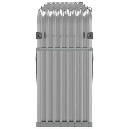 Log Holder Light Grey 234x45x100 cm Galvanised Steel