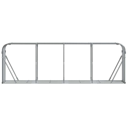 Log Holder Light Grey 300x45x100 cm Galvanised Steel