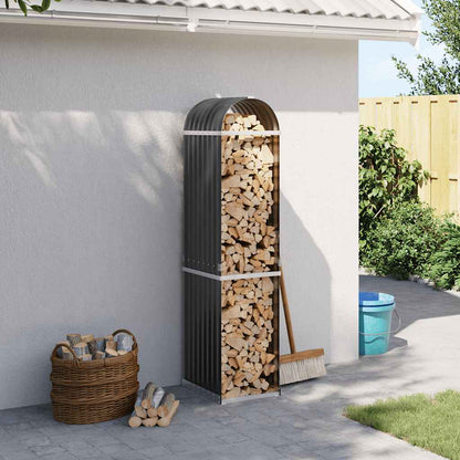 Log Holder Anthracite 40x45x170 cm Galvanised Steel