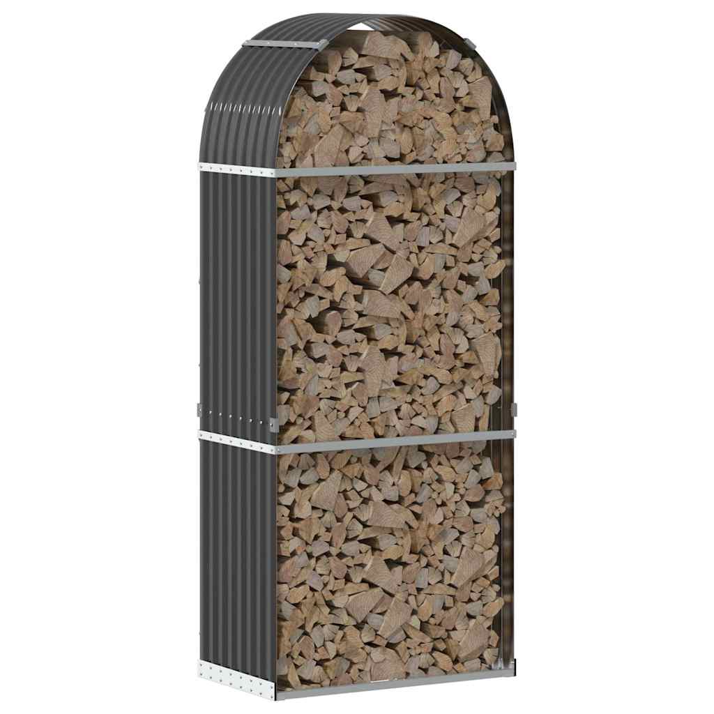 Log Holder Anthracite 80x45x190 cm Galvanised Steel