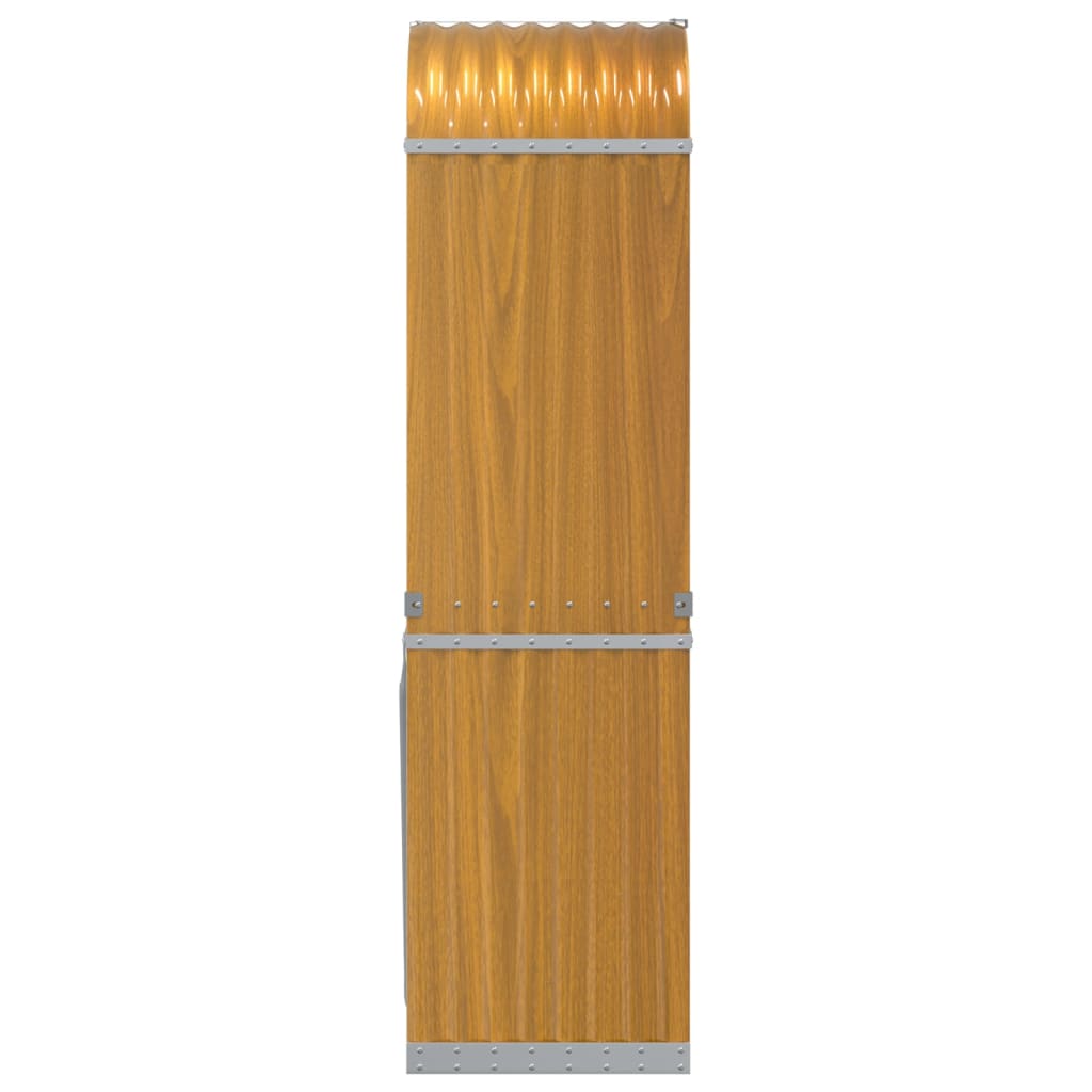 Log Holder Wood Look 40x45x170 cm Galvanised Steel