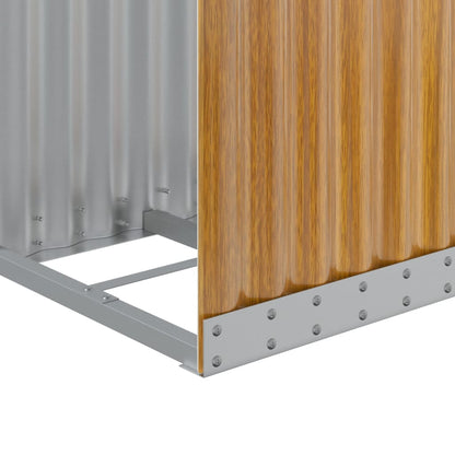 Log Holder Wood Look 40x45x170 cm Galvanised Steel