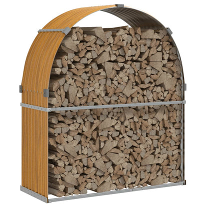 Log Holder Wood Look 120x45x140 cm Galvanised Steel