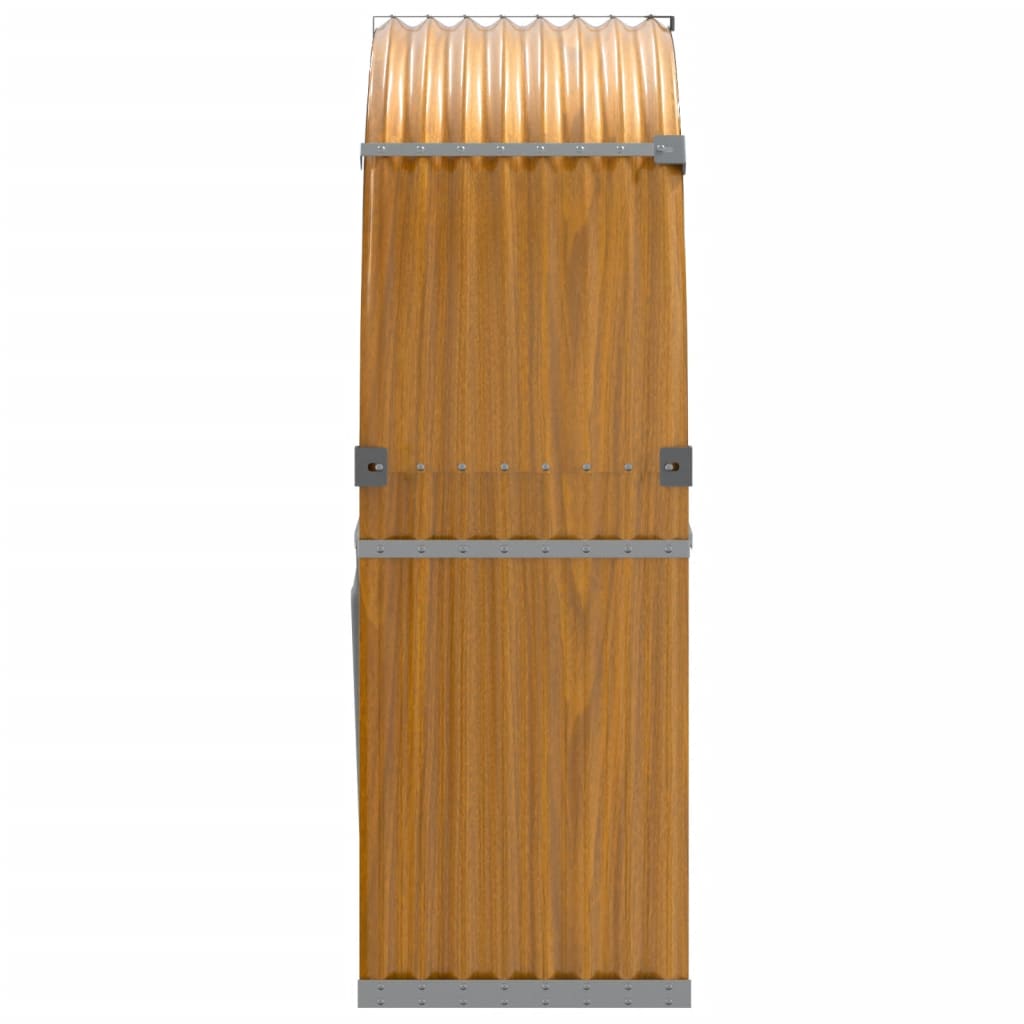 Log Holder Wood Look 120x45x140 cm Galvanised Steel