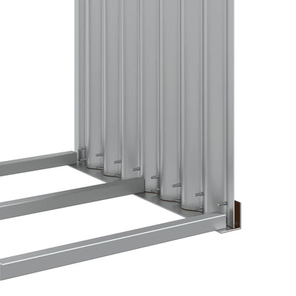 Log Holder Wood Look 120x45x140 cm Galvanised Steel