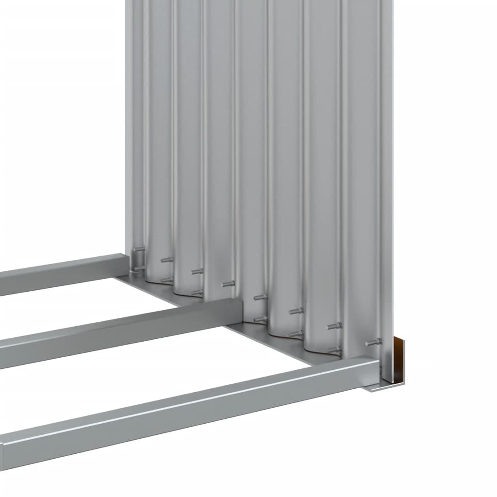 Log Holder Wood Look 120x45x100 cm Galvanised Steel