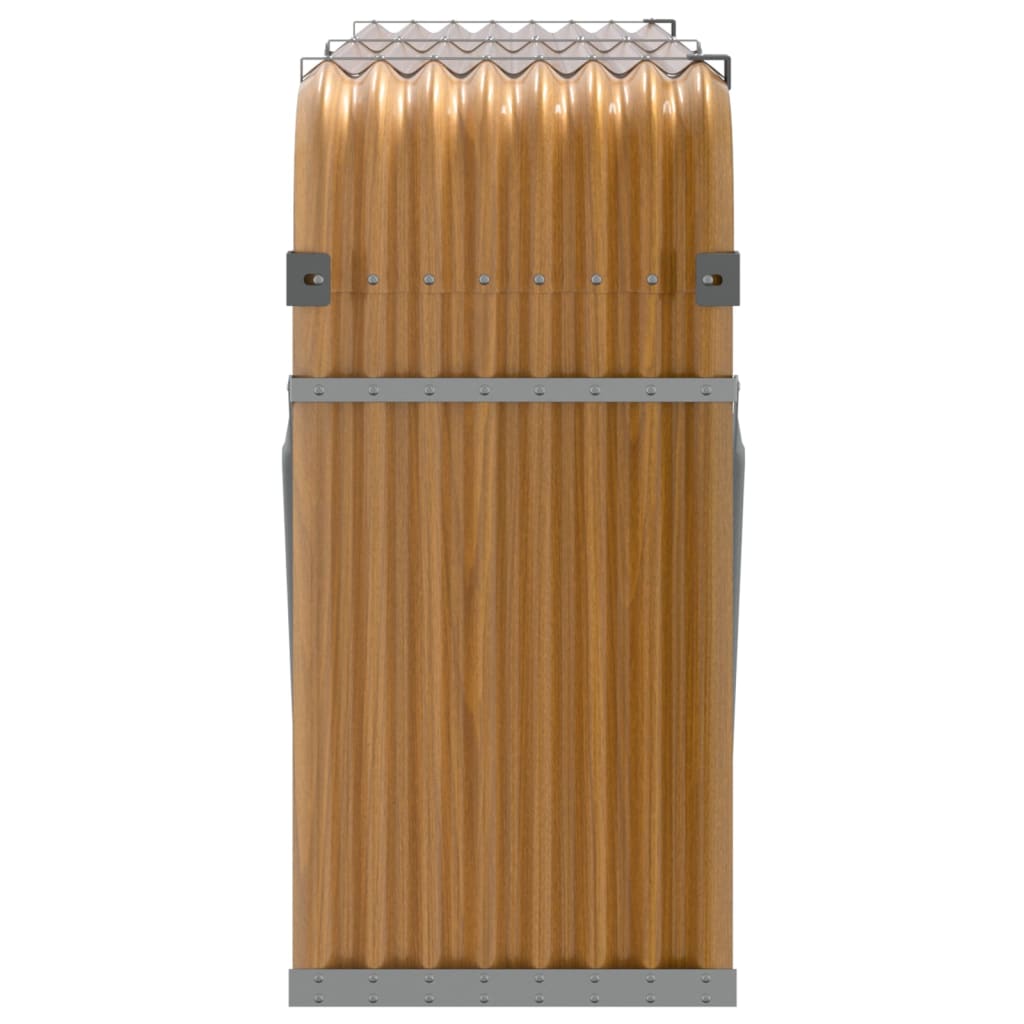 Log Holder Wood Look 180x45x100 cm Galvanised Steel