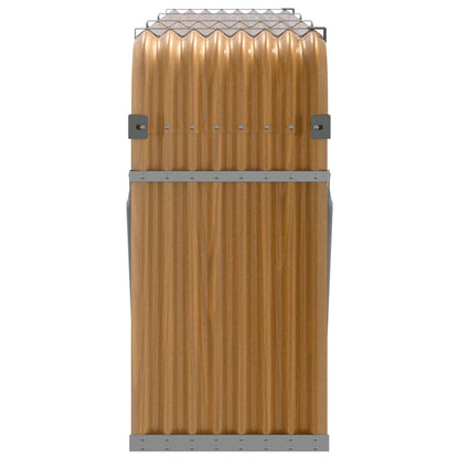 Log Holder Wood Look 234x45x100 cm Galvanised Steel