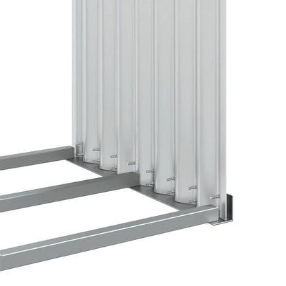 Log Holder Silver 120x45x140 cm Galvanised Steel