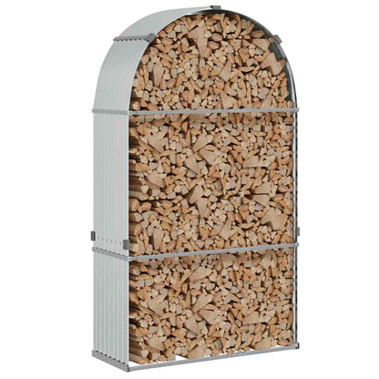 Log Holder Silver 120x45x210 cm Galvanised Steel