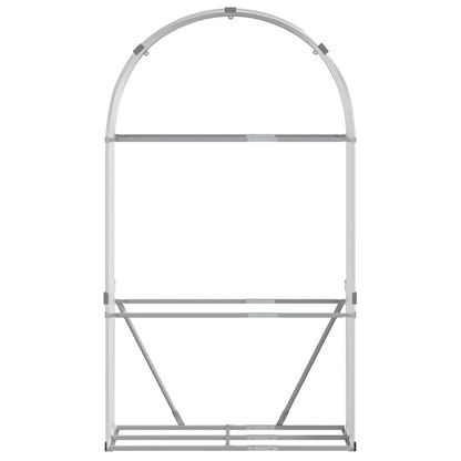 Log Holder Silver 120x45x210 cm Galvanised Steel