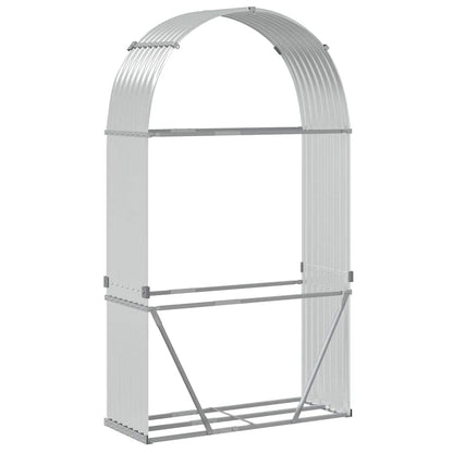 Log Holder Silver 120x45x210 cm Galvanised Steel