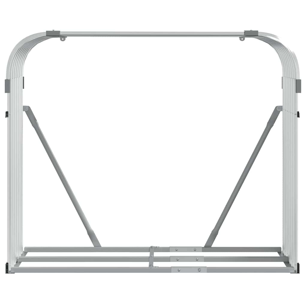 Log Holder Silver 120x45x100 cm Galvanised Steel