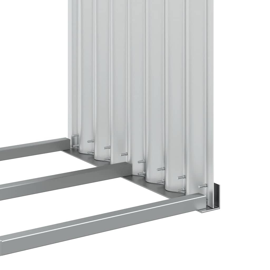 Log Holder Silver 120x45x100 cm Galvanised Steel