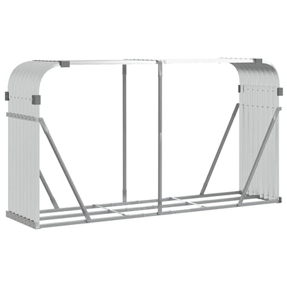 Log Holder Silver 180x45x100 cm Galvanised Steel