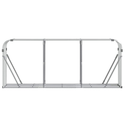Log Holder Silver 234x45x100 cm Galvanised Steel