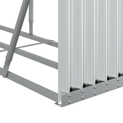 Log Holder Silver 234x45x100 cm Galvanised Steel
