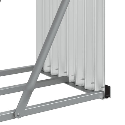 Log Holder Silver 234x45x100 cm Galvanised Steel