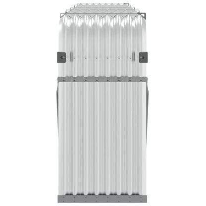 Log Holder Silver 118.1"x17.7"x39.4" Galvanized Steel