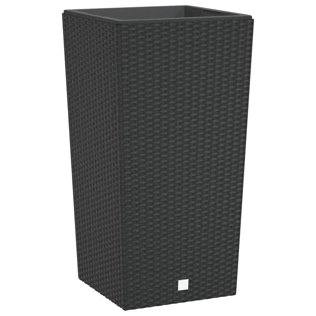 Planter with Removable Inner Anthracite 21 / 49 L PP Rattan